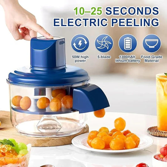 Electric Veggie & Garlic Skin Remover | One-Touch Effortless Peeling Machine