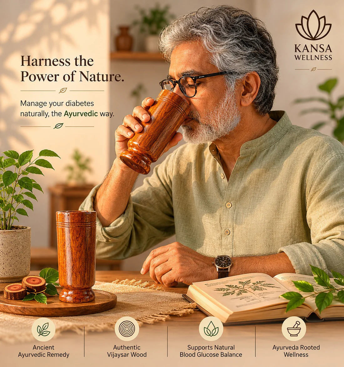 MadhuNash Vijaysar Wellness Glass ( Sugar Control )