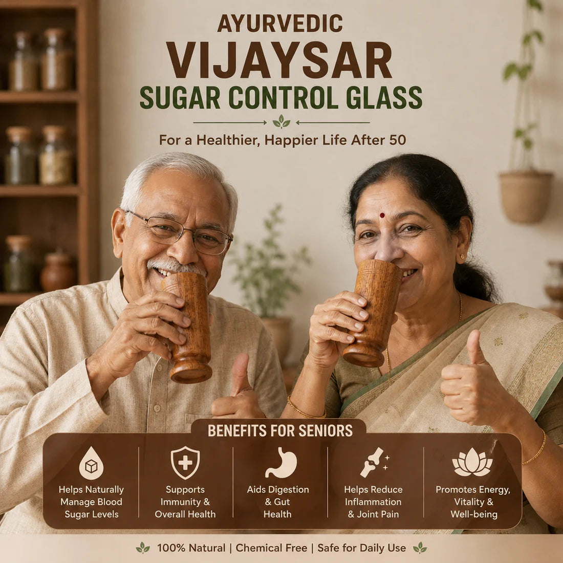 MadhuNash Vijaysar Wellness Glass ( Sugar Control )